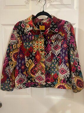 Ruby Rd Bright Colored Button Up Jacket
